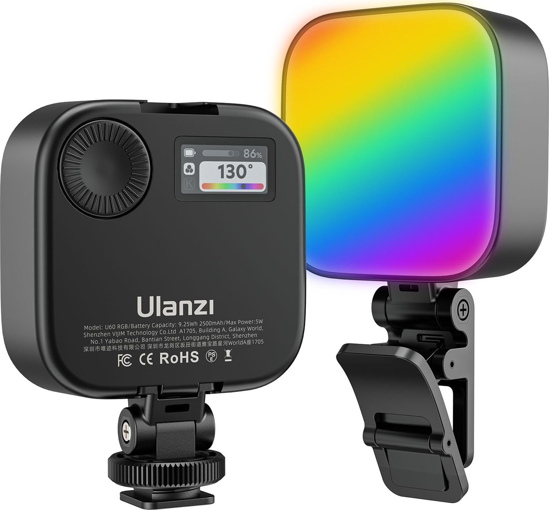 Ulanzi Ulanzi U60 Lampa LED RGB WB 2500 K - 9000 K