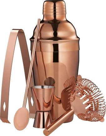 Cilio Zestaw barowy, 5 el., kolor miedziany Manhattan / Cilio