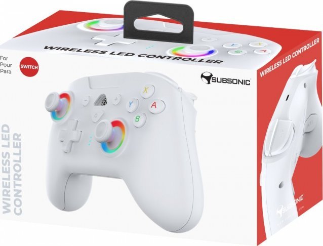 Subsonic Wireless Led Controller White - Nintendo Switch SA56332