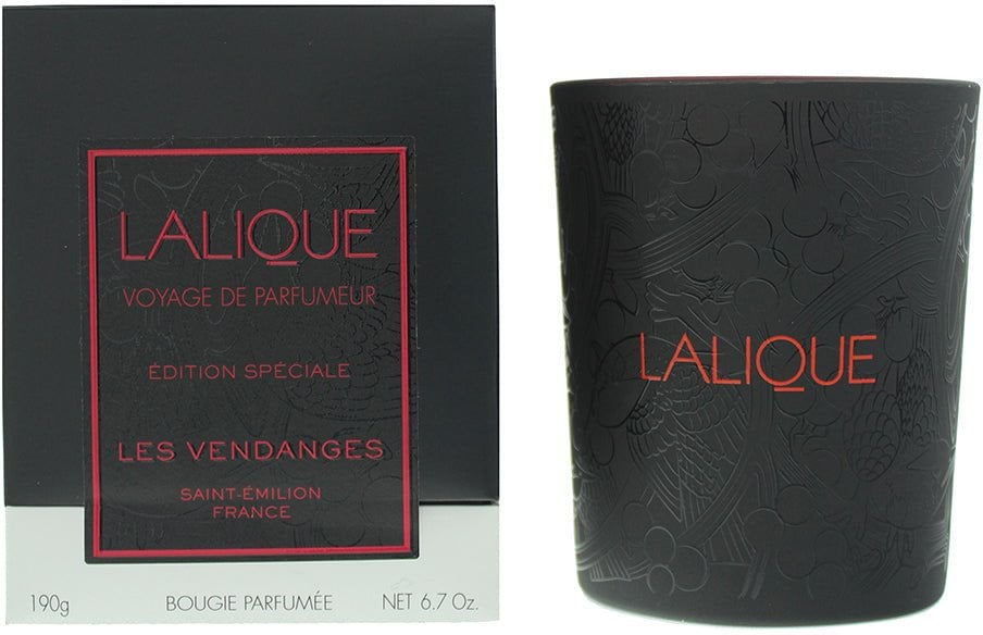 Lalique, Les Vendanges Saint-Emilion France, Woody Fruity, Scented Candle, 190 g Unisex