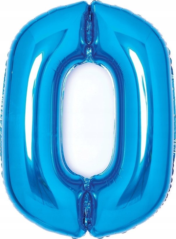 AMSCAN Balon foliowy cyfra 0 niebieska 47x66cm 9914050