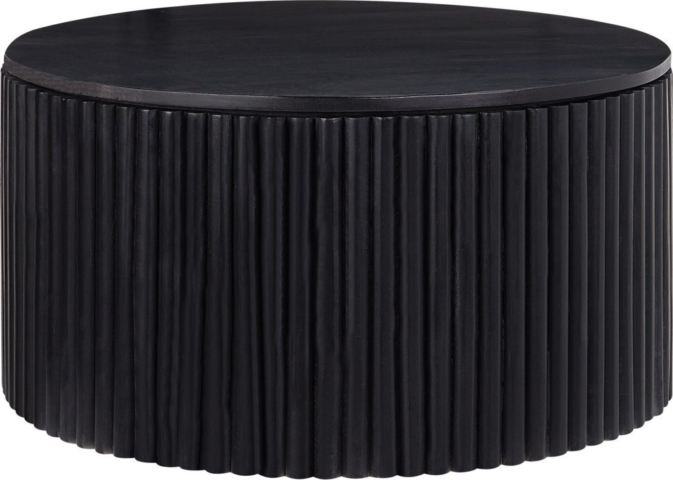 Beliani Stolik kawowy ze schowkiem drewno mango czarny KIRKWOOD