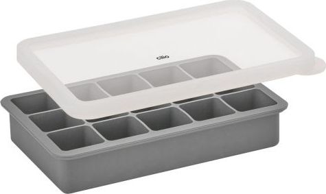 Cilio Silikonowa Cilio foremka do lodu z pokrywką, na 15 dużych kostek, 19,5 x 13,5 x 4 cm