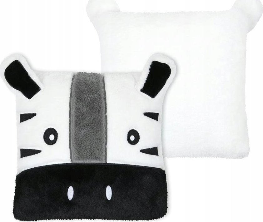 Poduszka ozdobna z uszkami COQUIN zebra, 40 x 40 cm