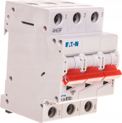 Eaton Wyłącznik nadprądowy 3P B 10A 10kA AC PLSM B10/3-MW (242444)