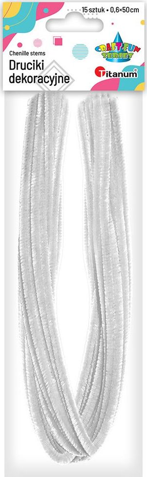 Titanum Druciki 0,6x50cm 15szt białe