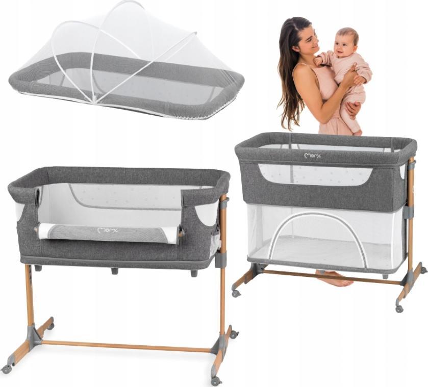 MoMi Łóżeczko Dostawne Turystyczne 4w1 Smart Bed