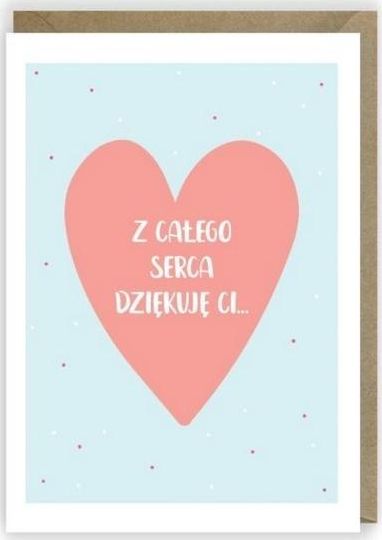 Cardie Kartka okolicznościowa, eko koperta Dziękuję K004