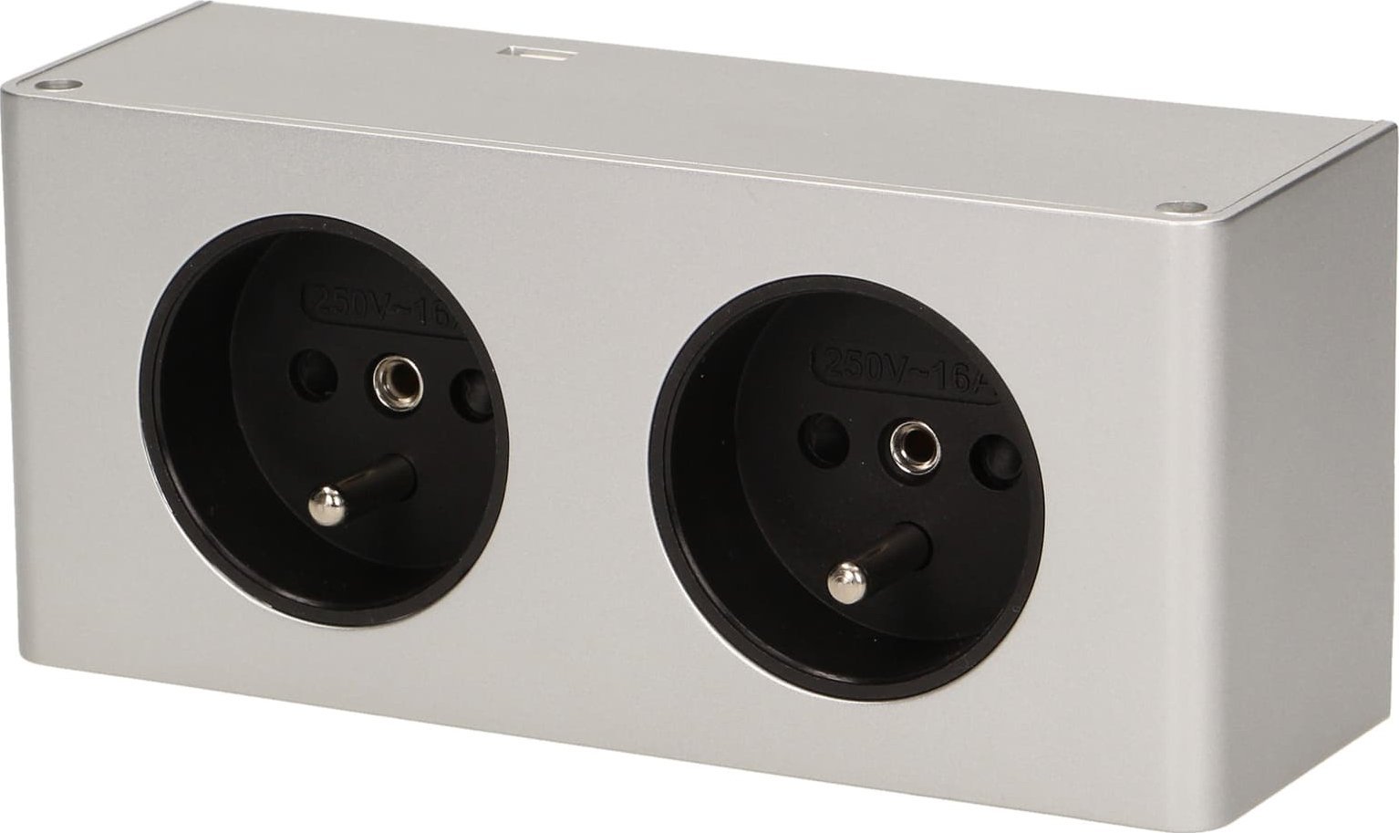 Orno Gniazdo meblowe Orno FS-10 podszafkowe 2x2P+Z srebrne