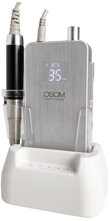Nagų šlifavimo aparatas-drėlė Osom Professional Brushless Nail Drill Machine OSOMND301SILV, 35 000 aps./min., įkraunama