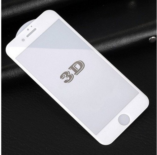 Renov8 Szkło hartowane 3D do iPhone 6/6s Plus białe - twardość powierzchni 9H - opakowanie detaliczne