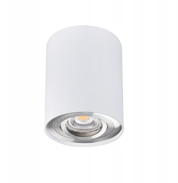 Lampa sufitowa Kanlux Oprawa sufitowa punktowa natynkowa max 10W GU10 IP20 Ikl. BORD DLP-50-SR/W biały/srebrny 22559