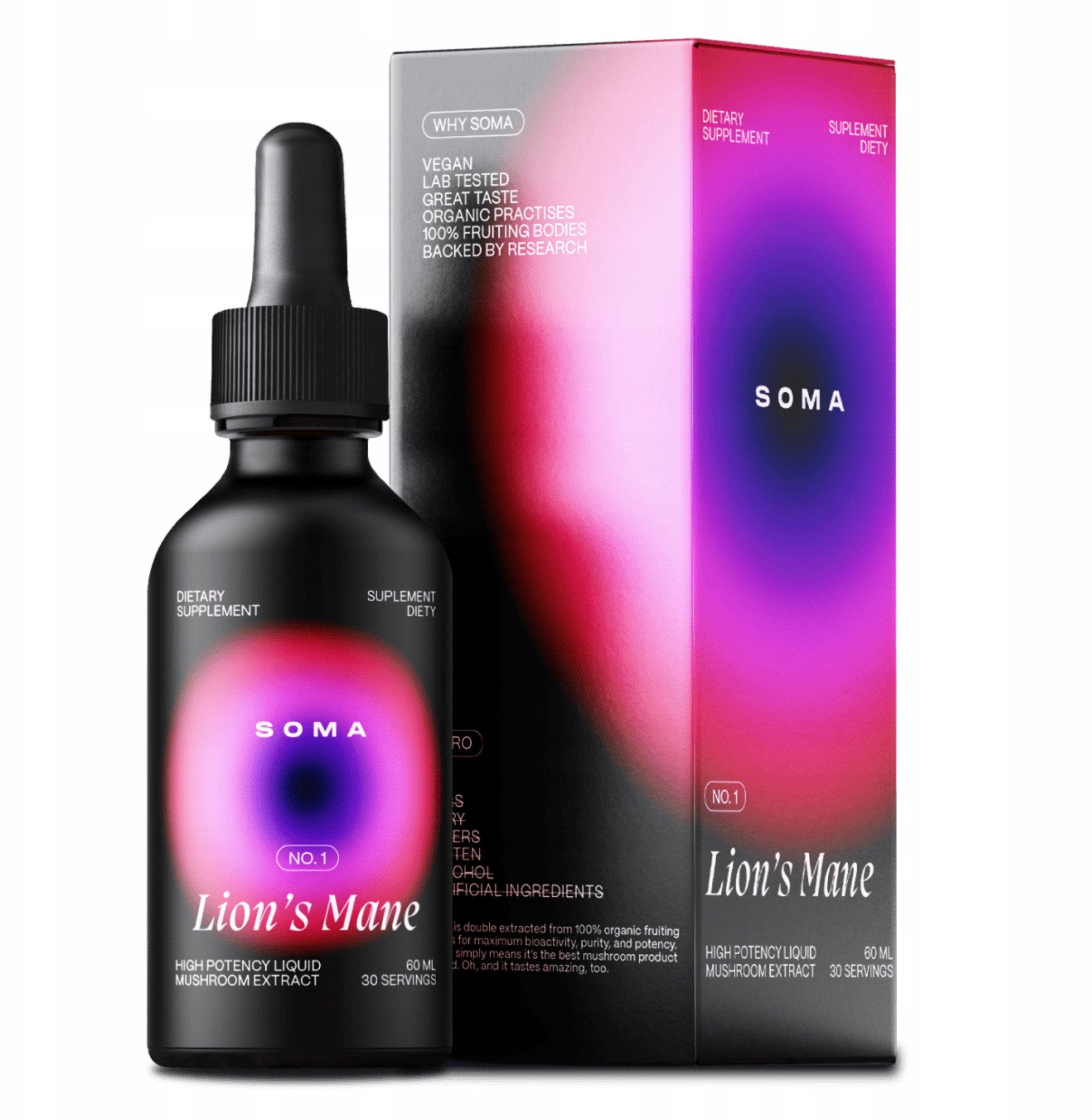 Solve Labs SOMA Lions Mane grzyb lwi ogon 60 ml jeden rozmiar