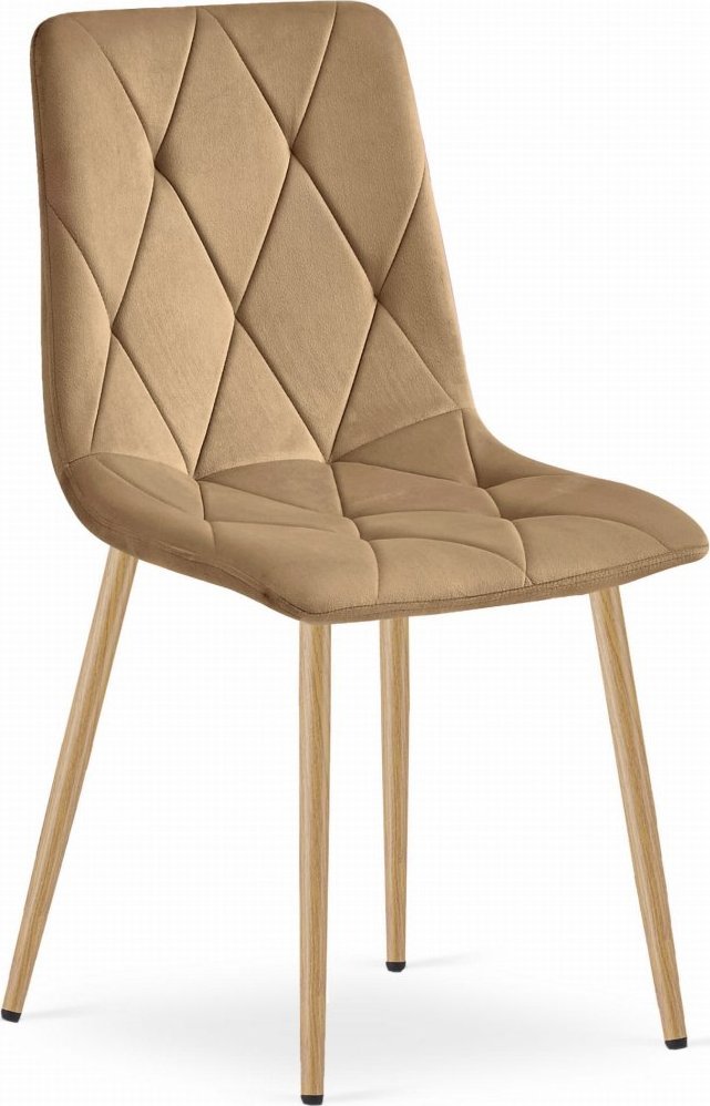 Leobert Krzesło LIBRA - brązowy aksamit / nogi kolor drewna x 1