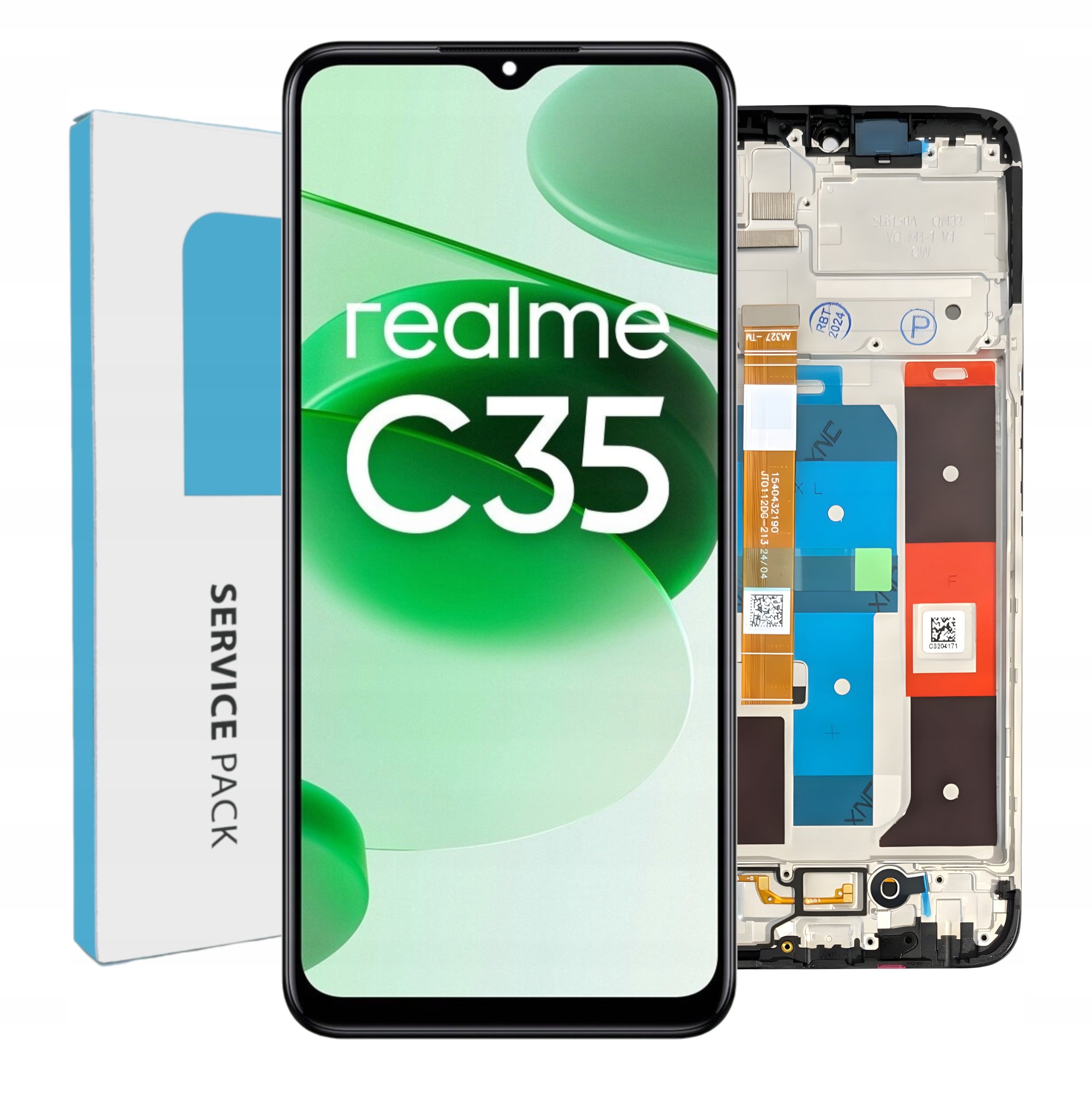 ORYGINAŁ WYŚWIETLACZ EKRAN LCD SZYBKA DOTYK DO REALME C35 RAMKA RMX3511