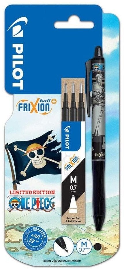 Pióro kulk Frixion 0,7 czarne+wkład 3szt ONE PIECE