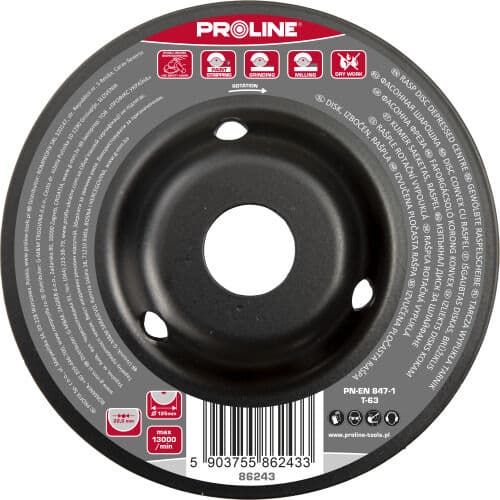 Profix TARCZA WYPUKŁA TARNIK DROBNE ZĘBY TYP B 125MM PROLINE