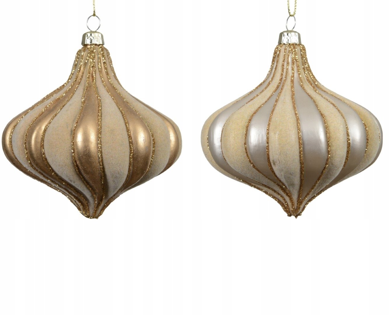 Bombka choinkowa nietłukąca złota zawieszka kształtka 10 cm 1szt