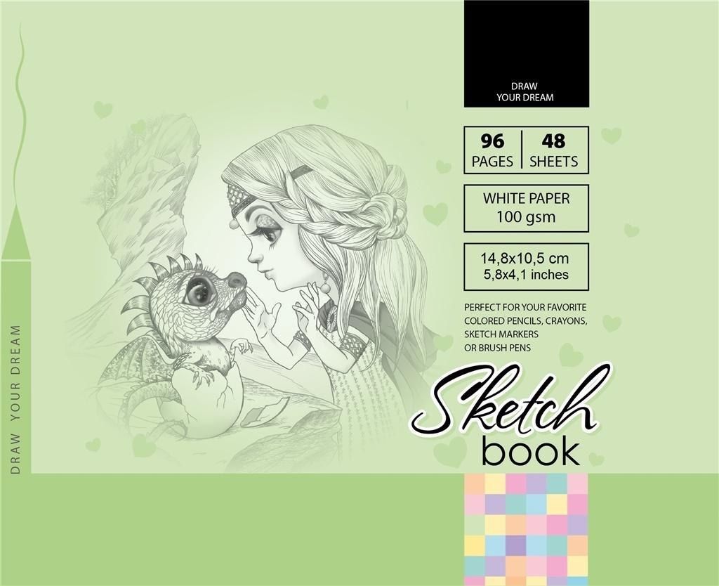 Fresh Szkicownik 10.5x14.8cm 96k zielony