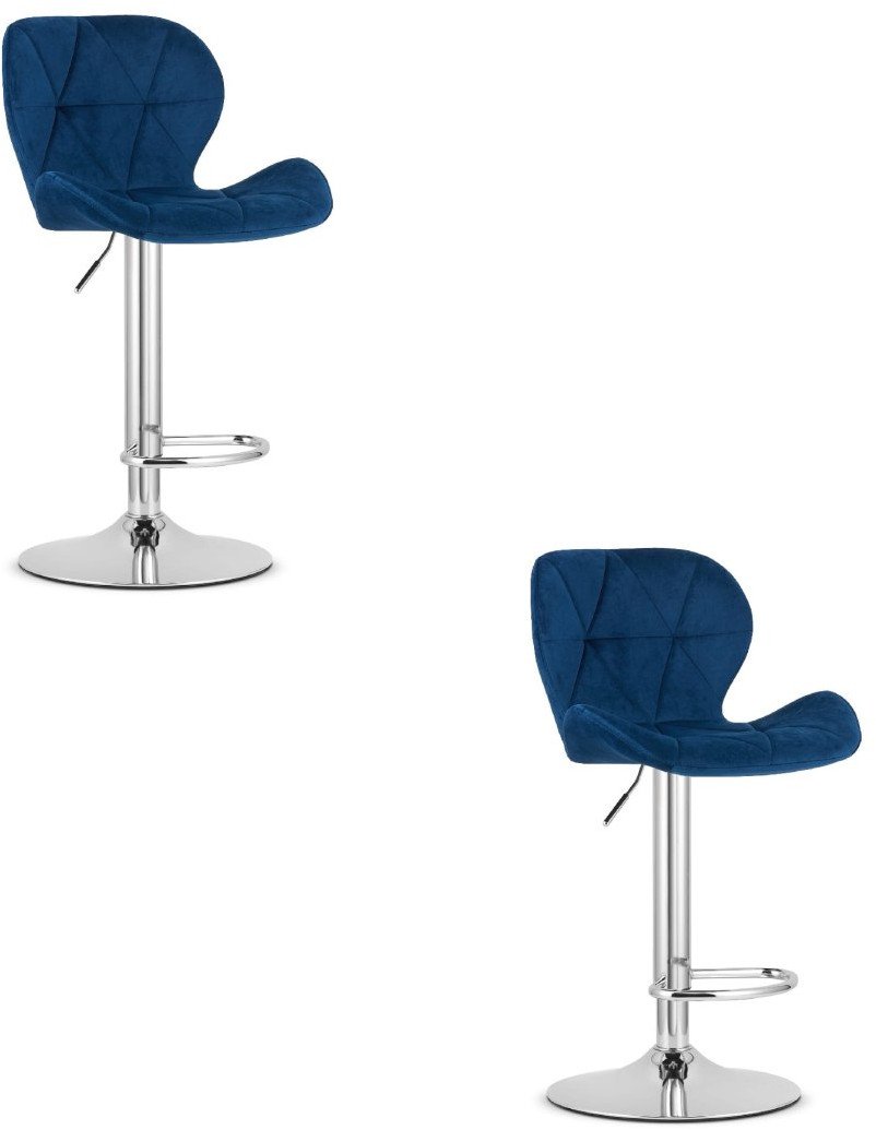 Hoker WEST - aksamit granatowy / baza chrom x 2