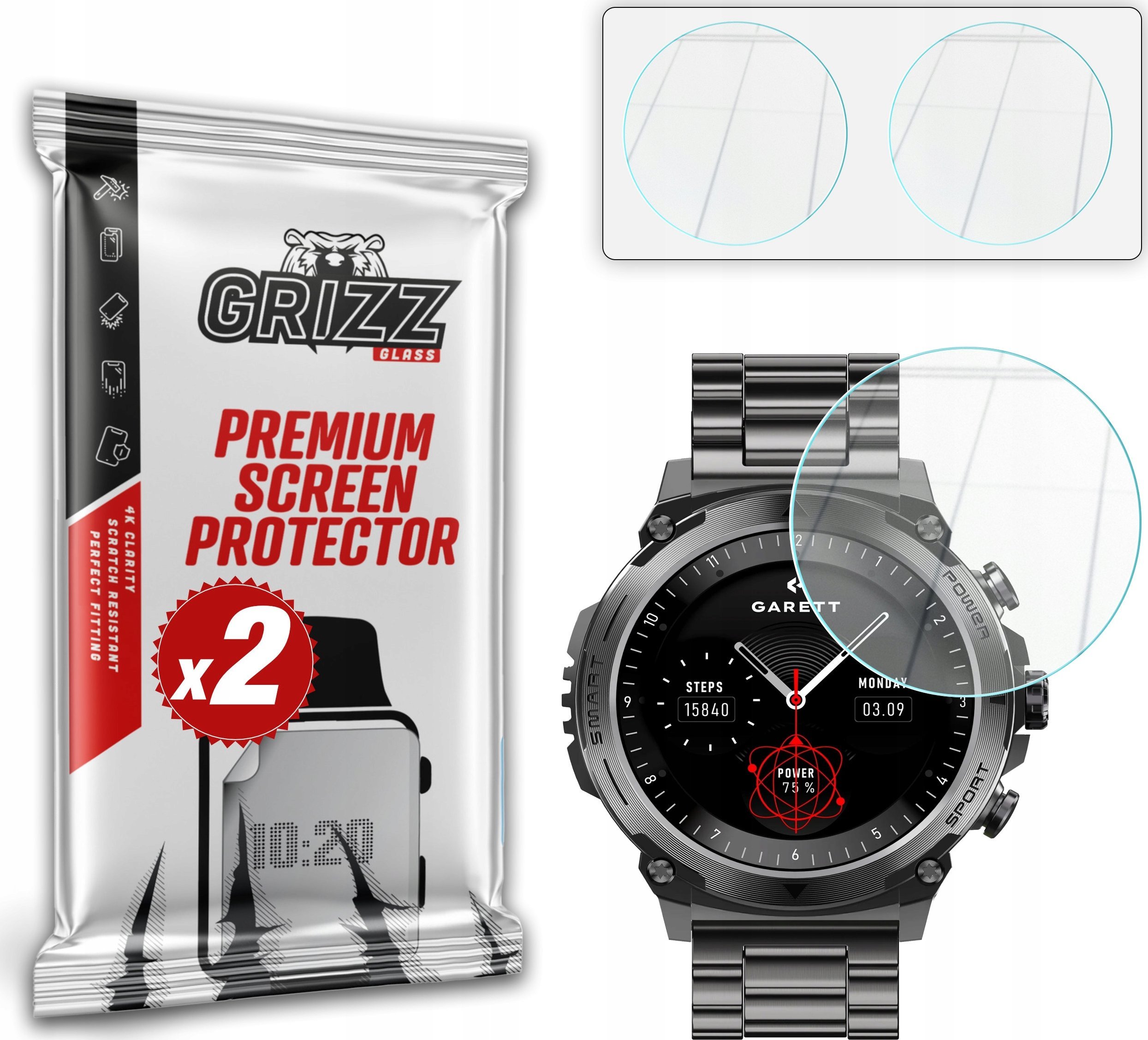 Szkło hybrydowe GrizzGlass HybridGlass do Garett Atom