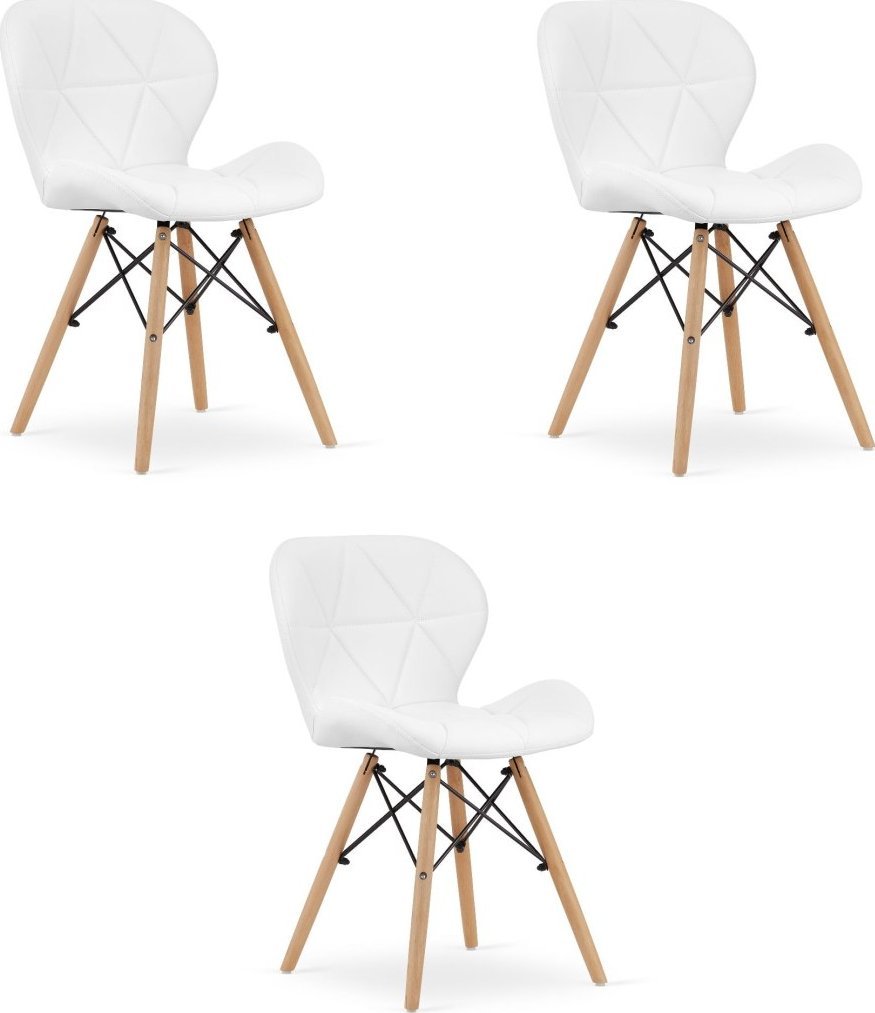 Leobert Krzesło LAGO ekoskóra - białe x 3