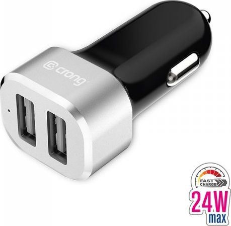 Ładowarka Crong Power 2x USB-A 2.4 A (CRG-PWRC-USB24-ALU)