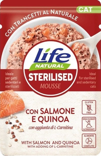 LIFE CAT sasz.70g SALMON STERILISED + QUINOA /30