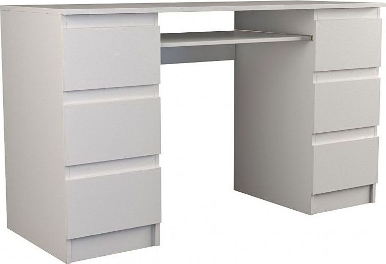 Biurko Elior Liner 2X Białe 130 cm x 51 cm