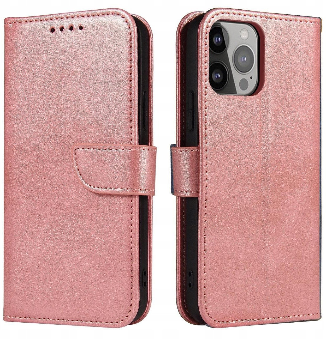 Magnet Case etui Samsung Galaxy S23+ pokrowiec z klapką portfel podstawka różowe