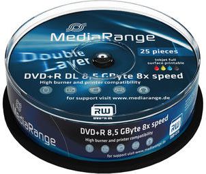 MediaRange DVD+R DL 8.5 GB 8x 25 sztuk (MR474)