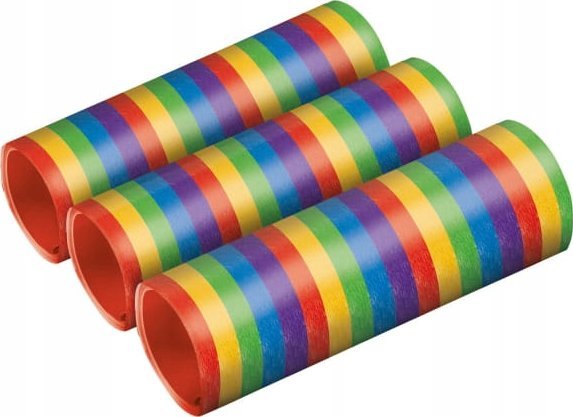 AMSCAN Serpentyny metaliczne "Bright Rainbow" 7mm x 4m 3 sztuki 9905008