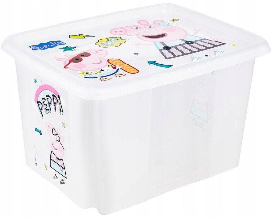 Kaste ar vaku 30L Karolina "Peppa Pig" 45x35x27cm caurspidiga 4052396081688