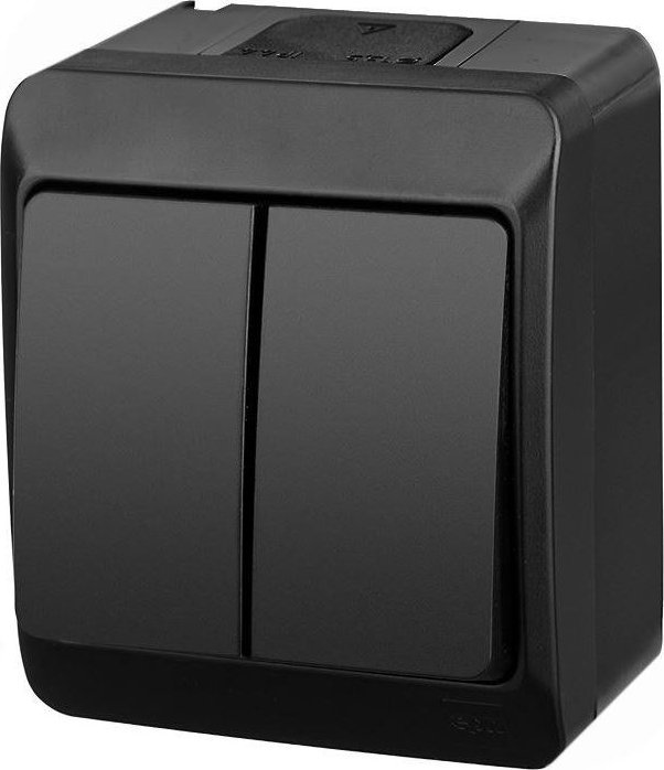 Elektro-Plast HERMES łącznik natynkowy świecznikowy czarny 0332-09