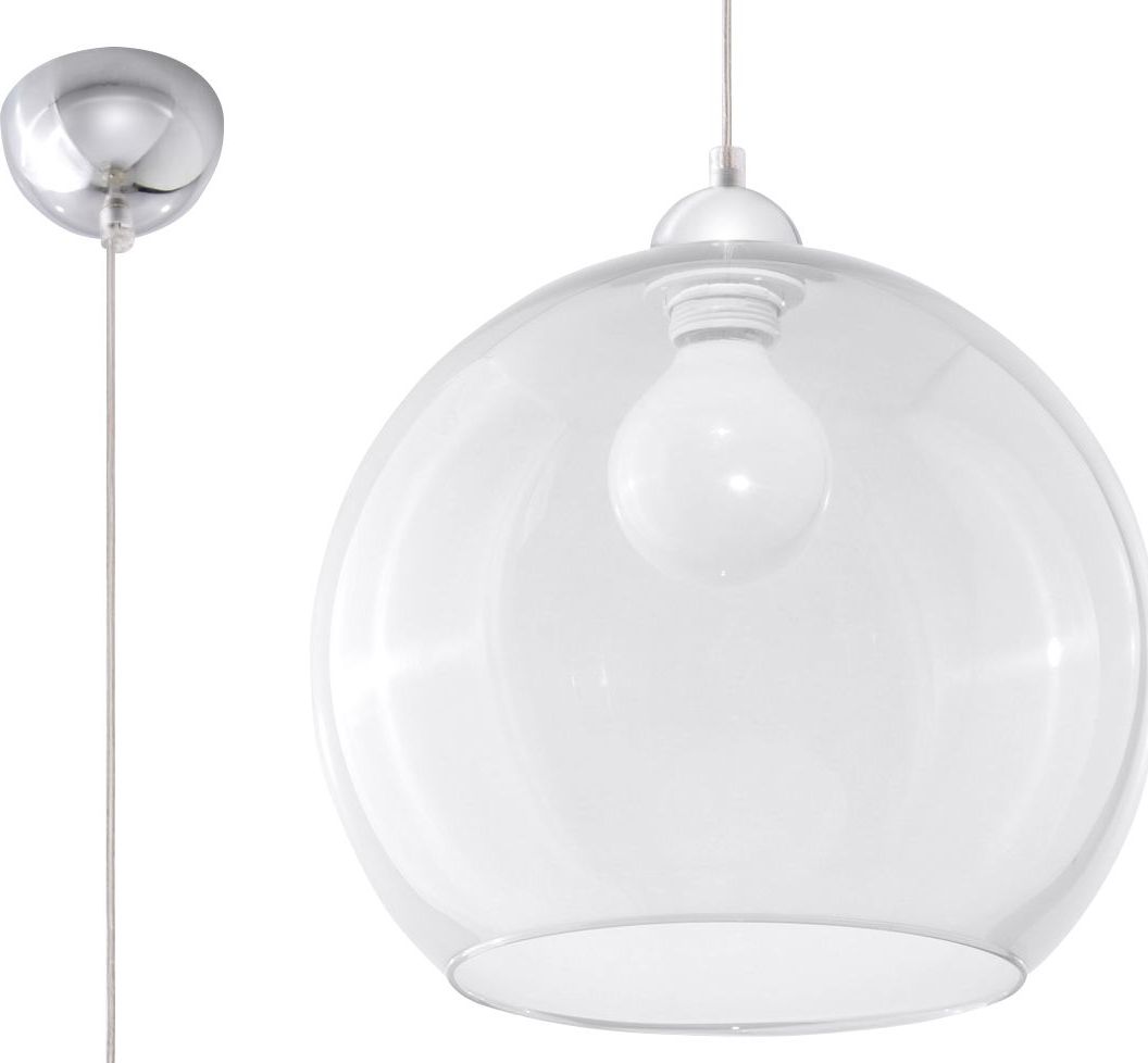 Lampa wisząca Lumes Loftowa lampa wisząca kula E830-Bals - transparentny
