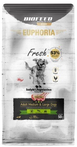 Biofeed Euphoria fresh meat Adult Indyk/Baran M/L 50gr