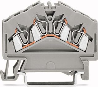 Wago Złączka szynowa 4-przewodowa 2,5mm2 szara (280-646)