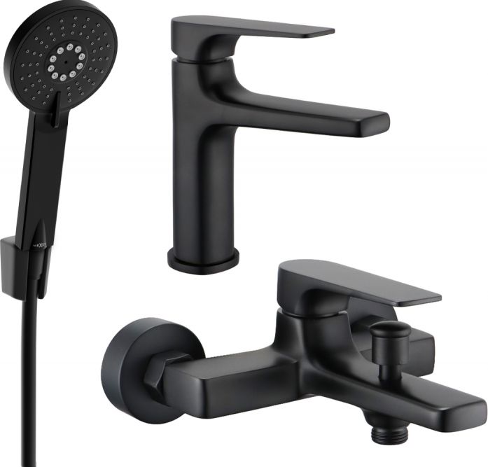 Mexen Mexen Lynx R40 zestaw wannowy, czarny - 745903R40-70