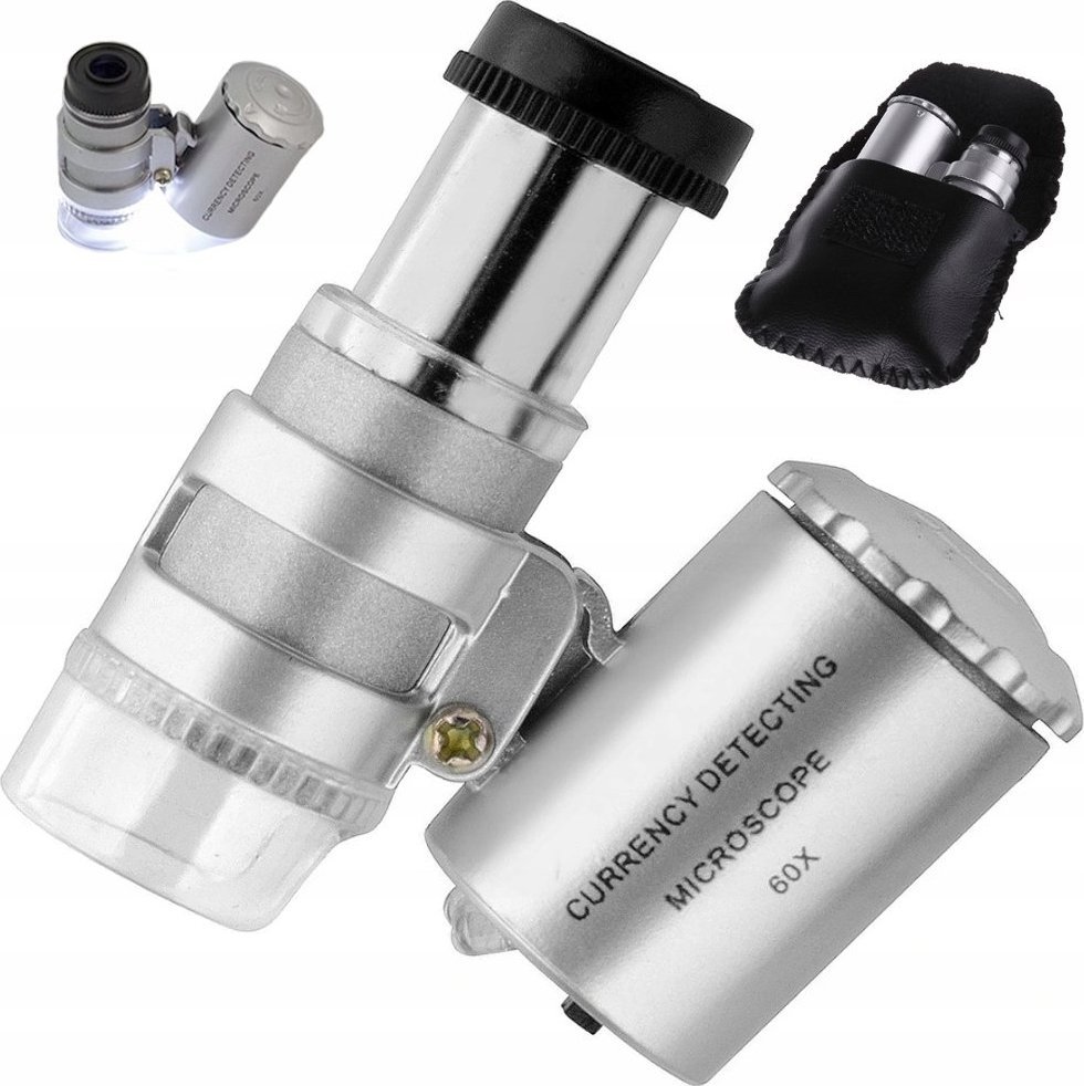 Verk LUPA JUBILERSKA MIKROSKOP 60x 2 LED PROFESJONALNY