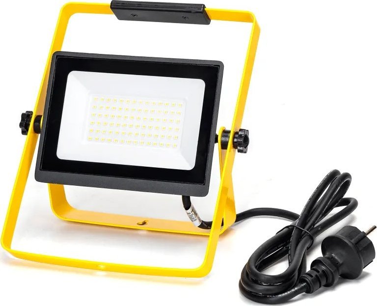 Naświetlacz Aigostar Przenośna lampa 50W 6500K robocza halogen led z podstawką kabel 1,8m Przenośna lampa 50W 6500K robocza halogen led z podstawką k