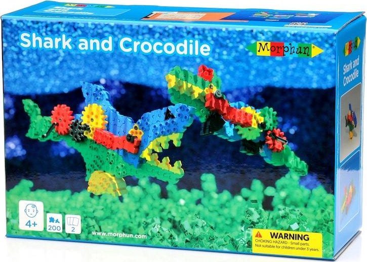 Klocki Gearphun Rekin i Krokodyl Box - 200 el.