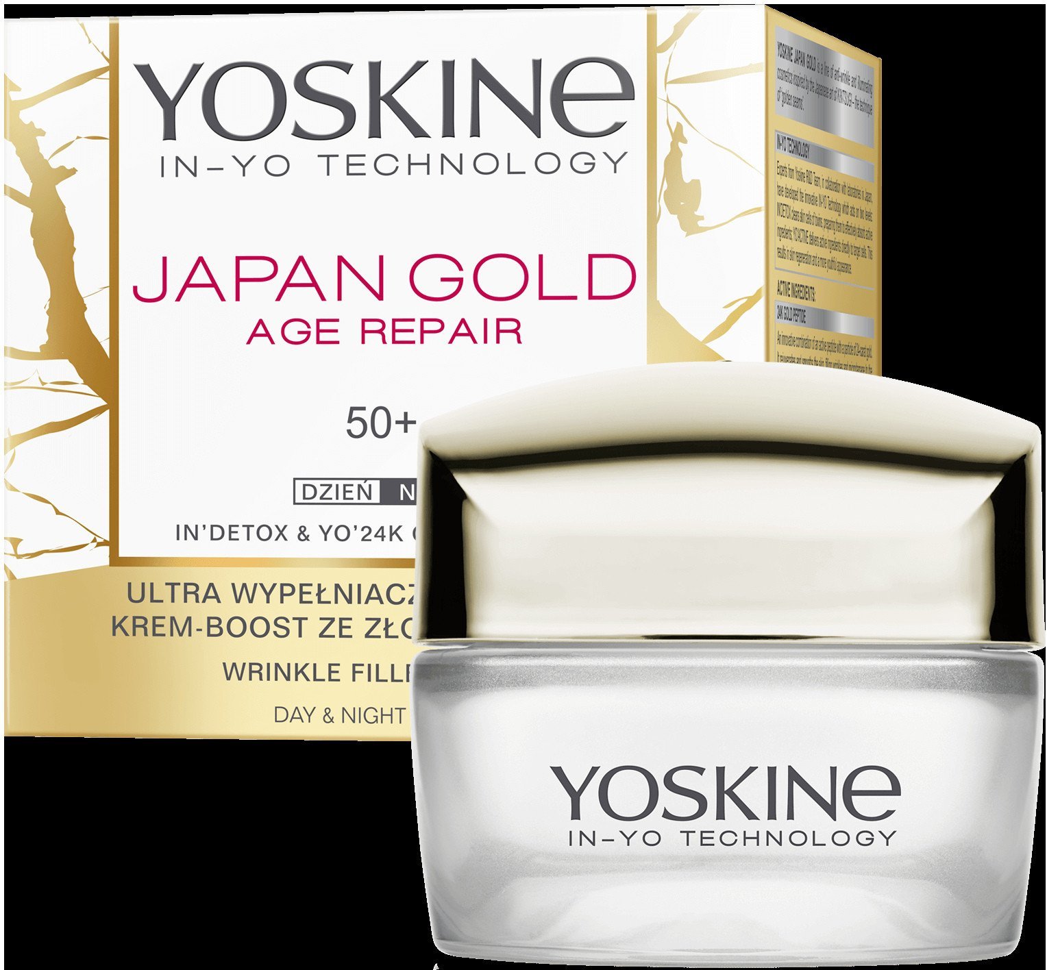 Yoskine, Japan Gold 50+, Repairing, Day & Night, Cream, Face, 50 ml For Women
