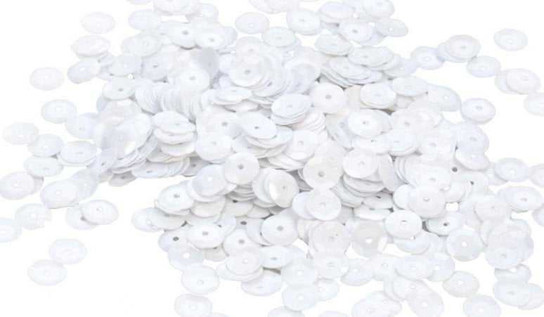 Cekiny dekoracyjne białe