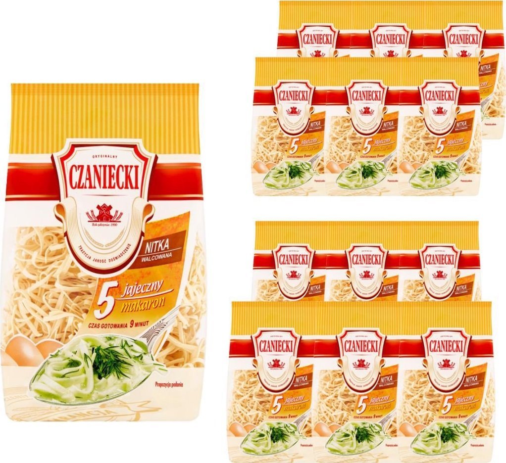Czaniecki Czaniecki Makaron 5 jajeczny nitka walcowana 250 g x12 sztuk