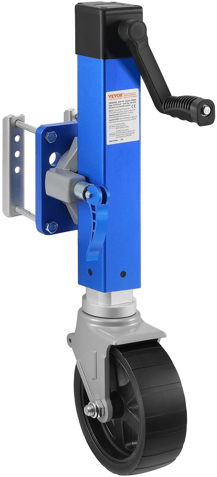 Ciężki Podnośnik do Przyczep z Obrotowym Mocowaniem Udźwig 725 kg