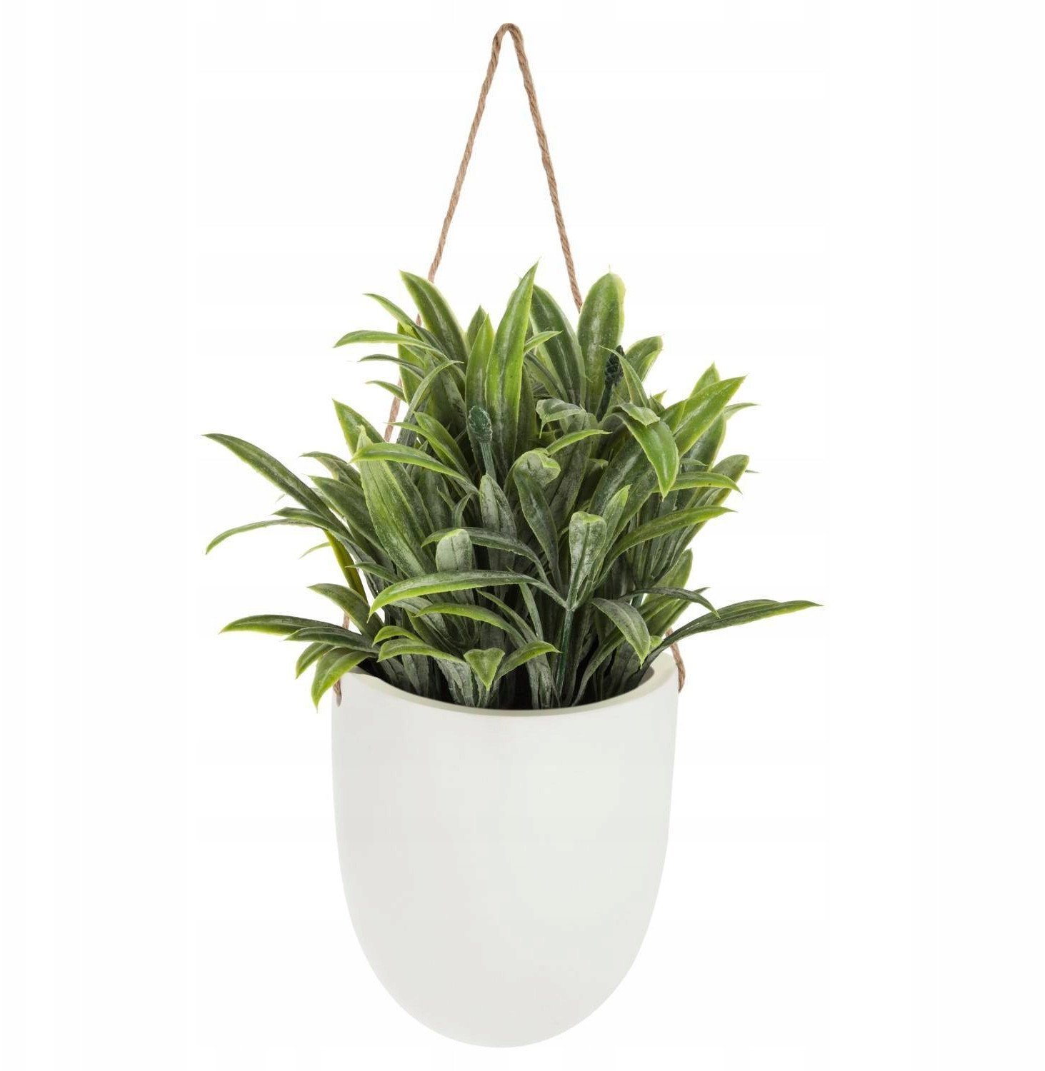 Sztuczna roślina doniczkowa, wisząca, GRES, w białej doniczce