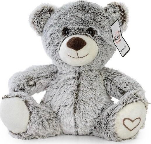 Miś brązowy siedzący z serduszkiem