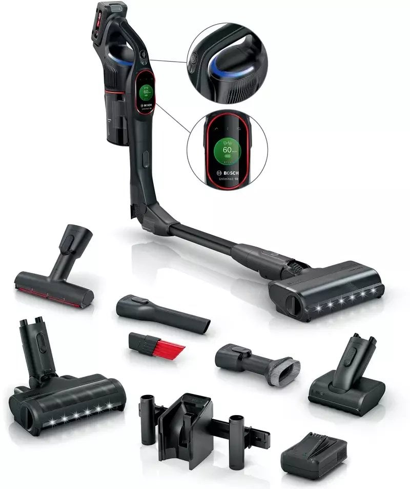 Bosch Unlimited 10 Odkurzacz stojący 2 w 1 Bateria Suchy HEPA Bez worka 0,4 l Czarny 4 Ah