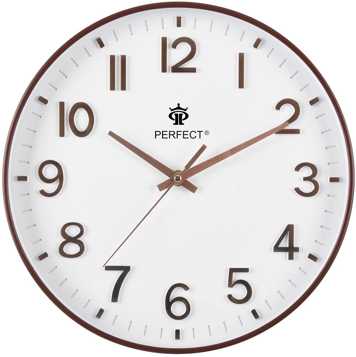 Perfect Zegar ścienny PW603-1700-4 brązowy 30 cm