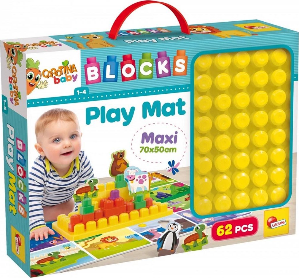 Lisciani Cartiona Baby - Mata edukacyjna z klockami